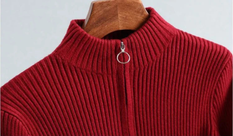 Spring Autumn Zipper Cardigan Women Sweaters Knitted Long Sleeve Stand-up Collar Tops Korean Fashion Short Sweater for Female