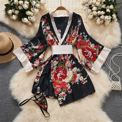 Sexy Lace Gauze Patchwork Strap Bodysuit Hollow Sleeveless Slim backless Women Erotic Lingerie Hotsweet Bow Night Maid Cosplay