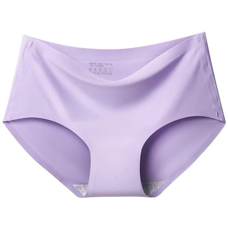 BZEL 6PCS/Set Women's Panties Seamless Female Underwear Plus Size Cozy Briefs Breathable Silk Satin Lingerie Hot Sale Underpants