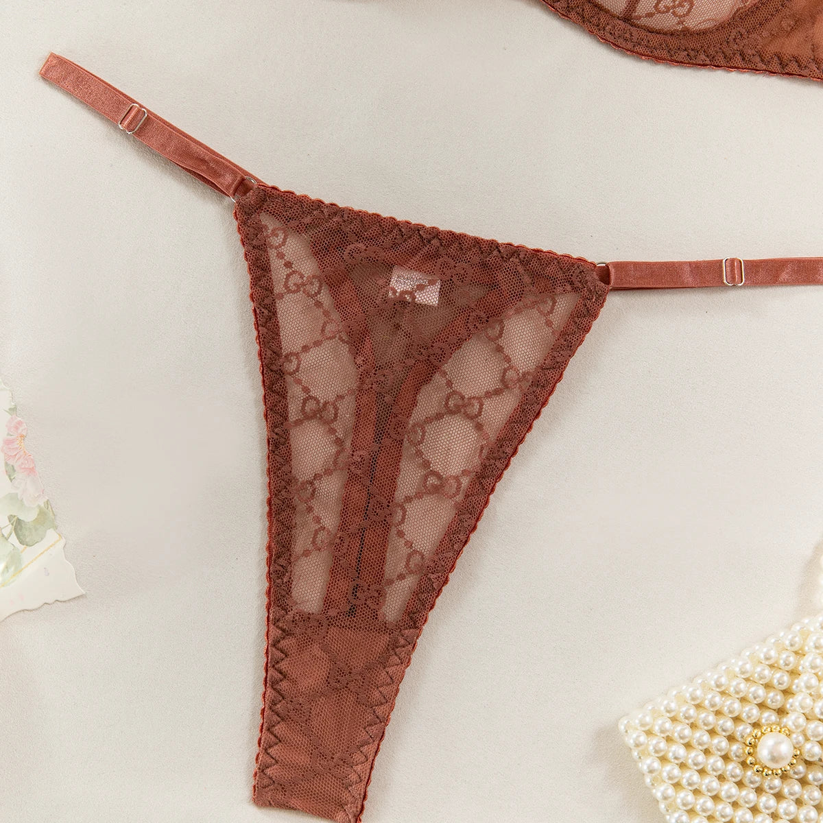 Krasapt New Arrival Ultra-thin Mesh See-through Plaid Bra And G-string Sexy Lingerie Sets Fancy Intimate Erotic set Onlyfans Kit