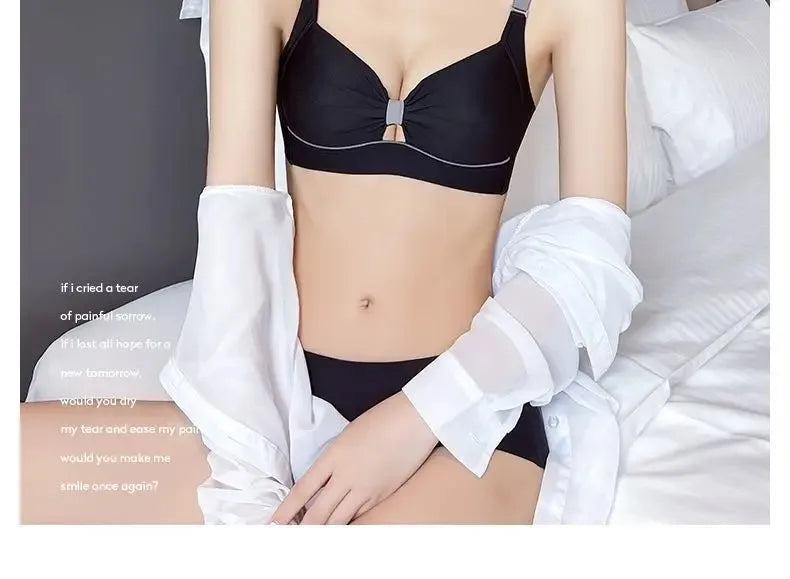 2/1Solid Wireless Sports Bra Comfy & Breathable Seamless Push Up Running Workout Tank Everyday Bra, Women's Lingerie & Underwear