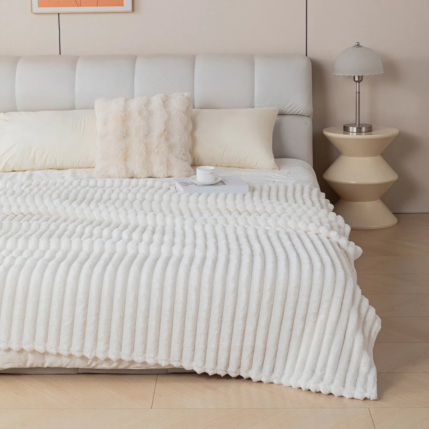 1pc flannel blanket - soft, comfortable, warm nap blanket, Christmas exquisite gift blanket, available in multiple colors