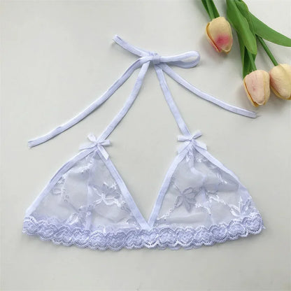 Custom Name Crystal Letter Thong Lace tie Hanging neck Bikini Bra Panties Sexy Personalized Name G-String Underwear Bra Set