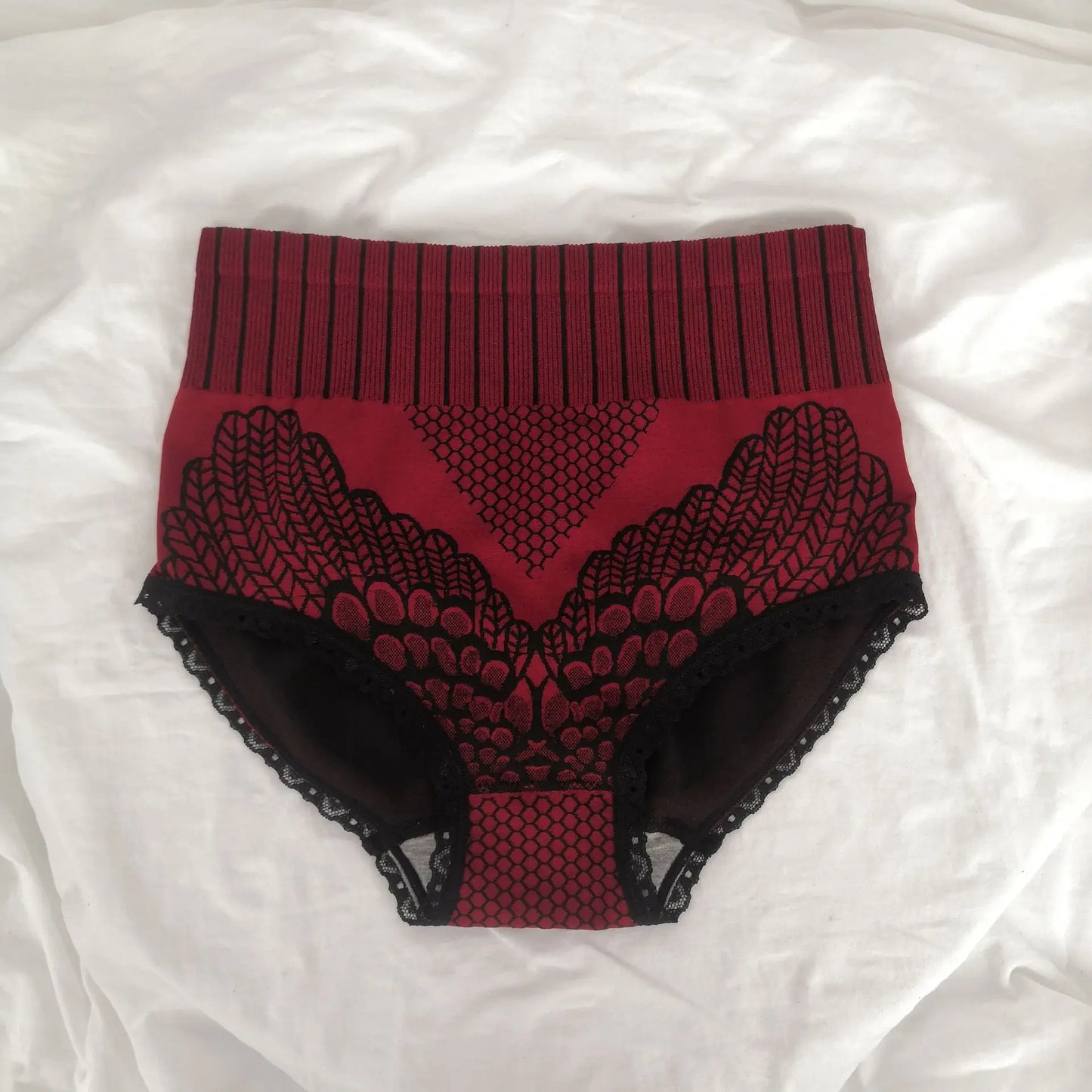 1pcs Women Lace Print Panties High Waist Tummy Control Briefs Female Seamless Ventilate Shaping Underpants Butt Lifter Underwear