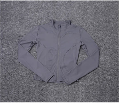 Women Sport Jacket Long Sleeve Shirt Workout Coat Gym Training Clothing Yoga Sportswear
