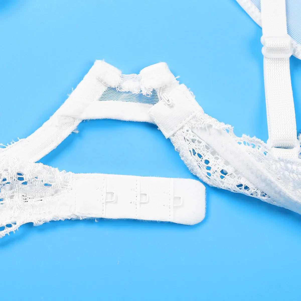 Womens See Through Sheer Mesh Lingerie Spaghetti Straps Crisscross Lace Trim Hollow Out Breast Uncderwired Cups Bra Top Braltte