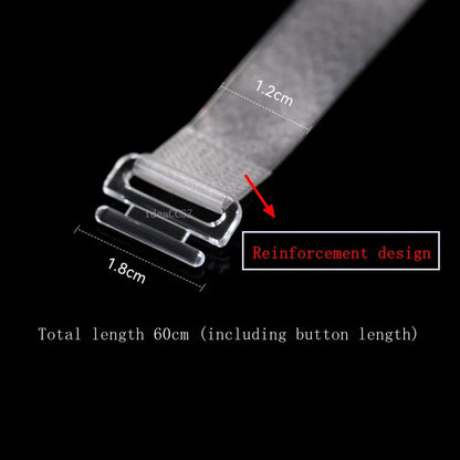 Invisible Adhesive Bra for Women Backless Strapless Push Up Sticky Silicone Wedding Underwear with Transparent Strap Reusable