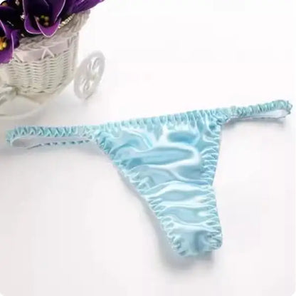 100% Mulberry silk woman briefs natural silk summer cool sexy thong lady panties