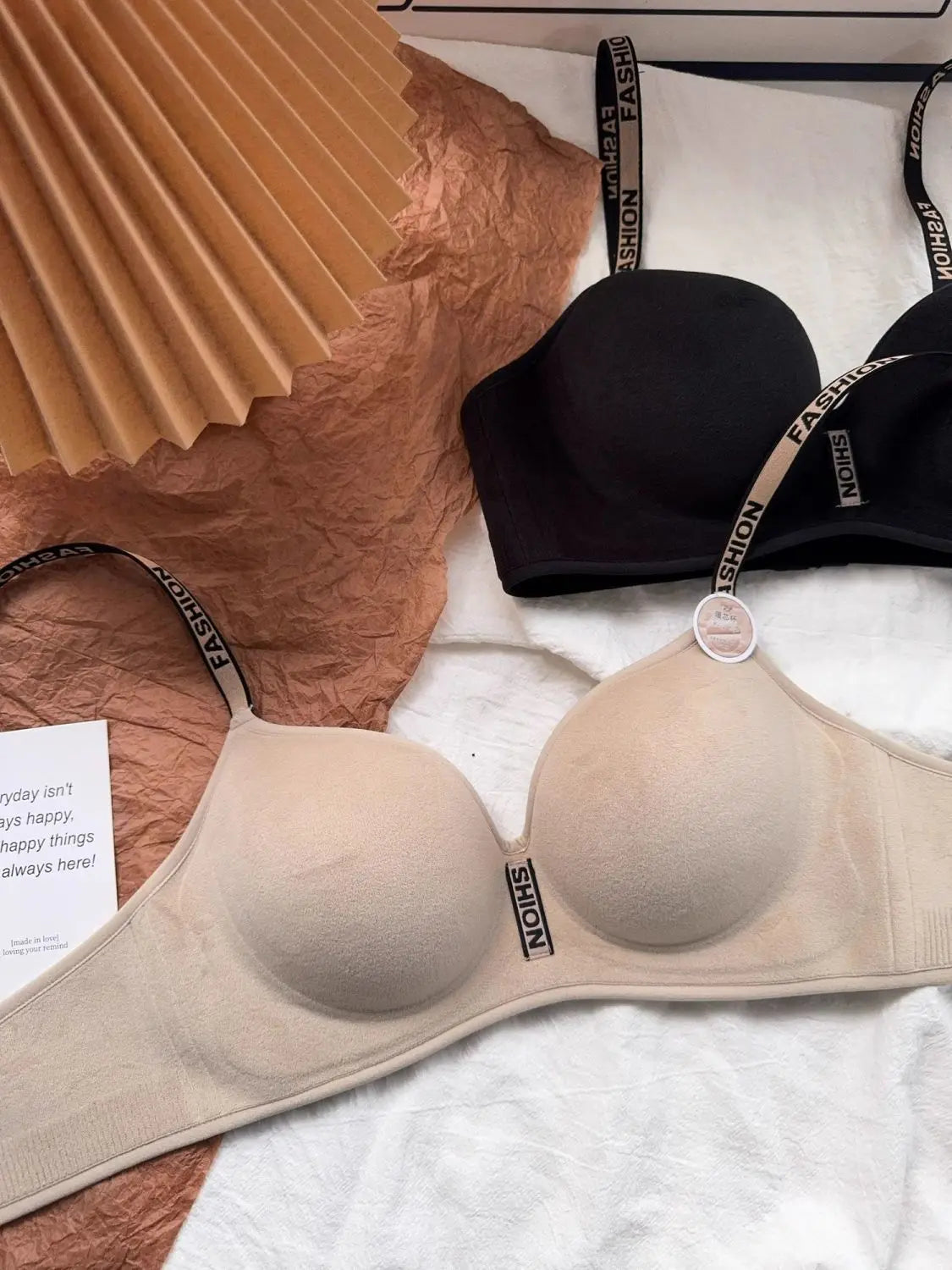 Velvet Plush Push Up Bra for Small Chest - 6CM Thermal Padded Non-Wire Bra, Warm Lined Comfort for Women, Autumn Winter Wear