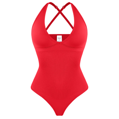 Sexy Thong Bodysuit Tummy Control Women Shapewear Halter Neck Flat Belly Body Shaper Slimming Flat Belly Underwear Open Crotch