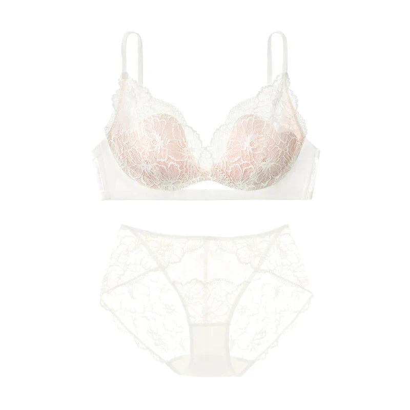 SUJIIN Summer Sexy Bra and Panty Sets for Woman Lace Comfort Bras Set Hot Women's Small Chest Wireless Lingerie Femme MX325