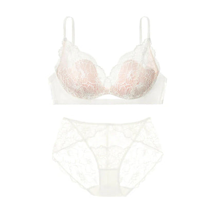 SUJIIN Summer Sexy Bra and Panty Sets for Woman Lace Comfort Bras Set Hot Women's Small Chest Wireless Lingerie Femme MX325