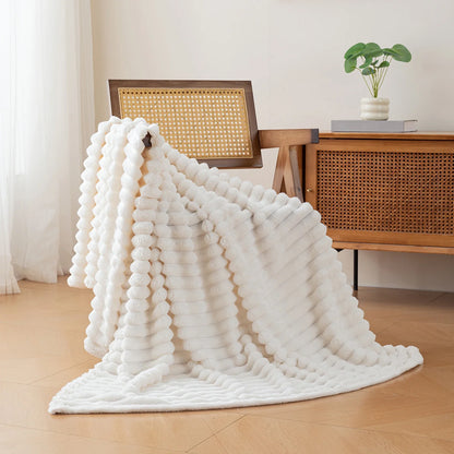 1pc flannel blanket - soft, comfortable, warm nap blanket, Christmas exquisite gift blanket, available in multiple colors