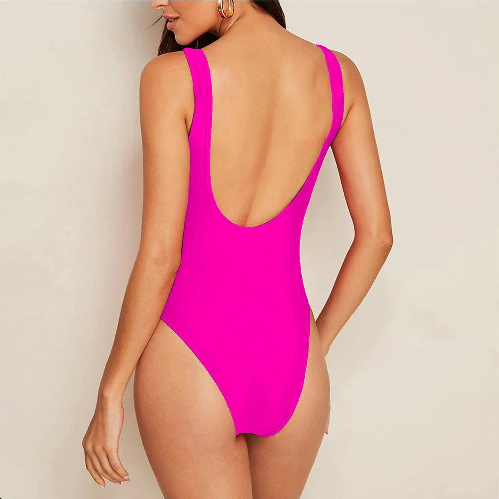 Black One-piece Swimsuit 2025 Stylish New Full Bikini Set One Piece Whole Swimwear For Women Sexy Swim Bathing Suits Swimming